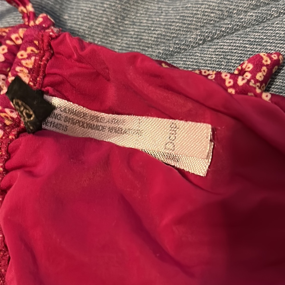 Bikini top burgundy print - Picture 4 of 4